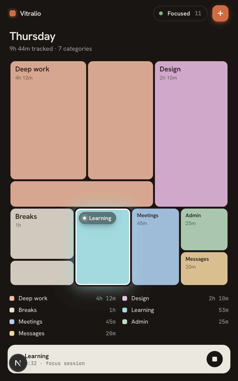 Vitralio mobile layout